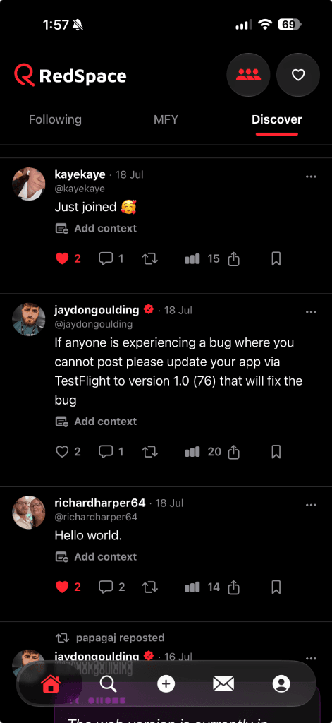 RedSpace App Screenshot
